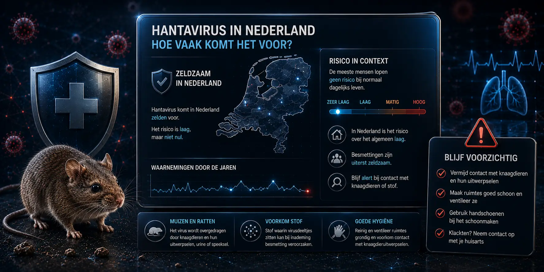 Hoe vaak komt hantavirus voor in Nederland?