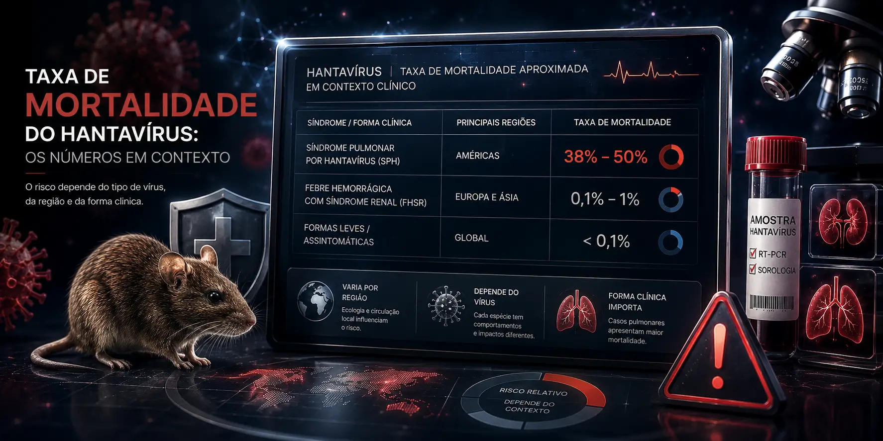 Taxa de mortalidade do hantavírus: os números em contexto