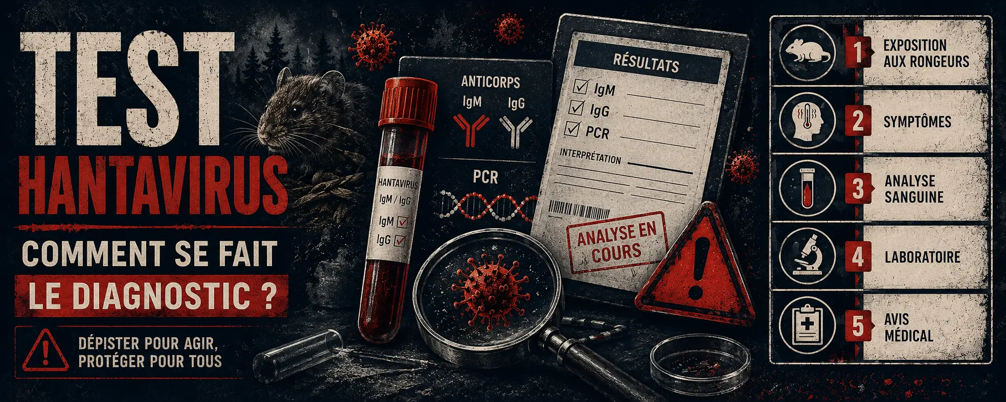 Test hantavirus : comment se fait le diagnostic ?